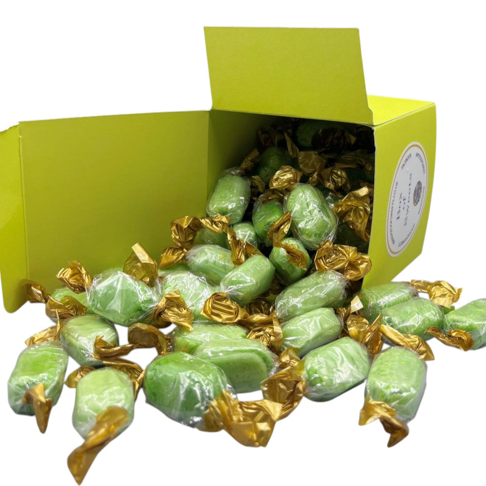 300g Square Box of Hard Boiled Chocolate Limes Sweets