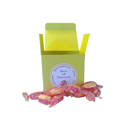 300g Square Box of Sugar Free Rhubarb and Custard