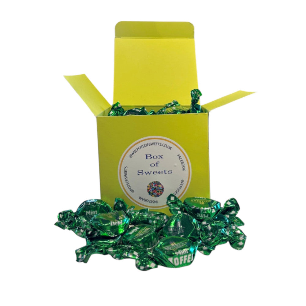 300g Square Box of Walkers Mint Toffee