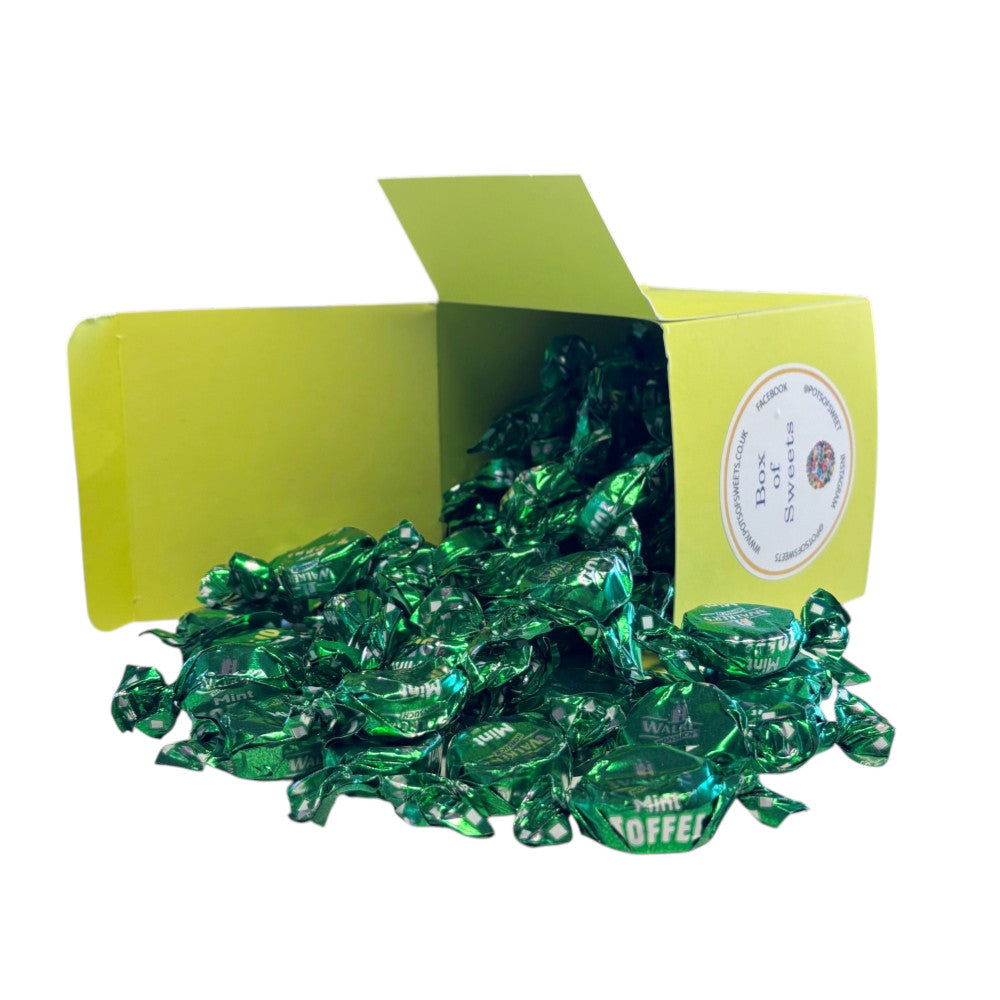 300g Square Box of Walkers Mint Toffee