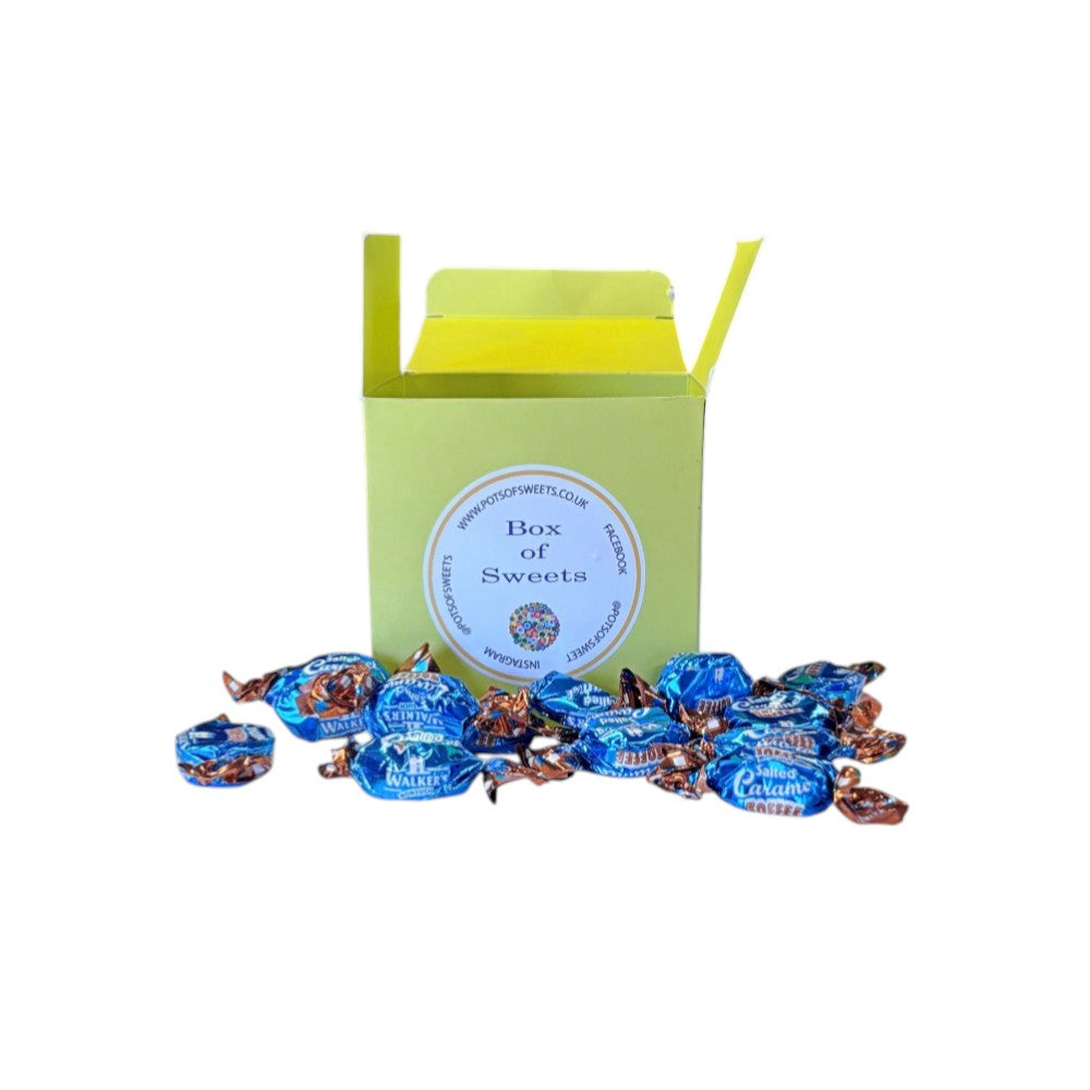 300g Square Box of Walkers Salted Caramel Toffee