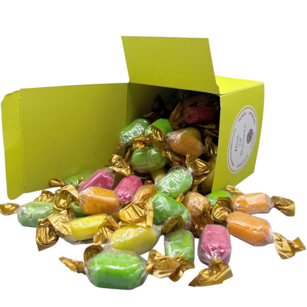 300g Square Box of Chocolate Fruits Sweets