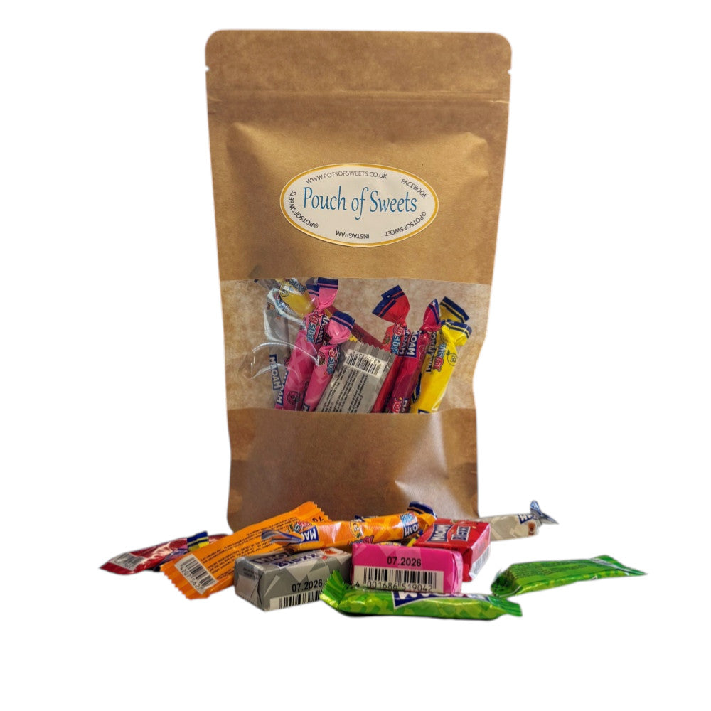 250g Pouch of Maoam Joystix, Bloxs, Strips Fruit Chews Sweets