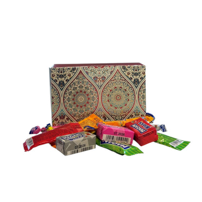 250g Rectangular Patterned Box  of Maoam Joystix, Bloxs, Strips Fruit Chews Sweets