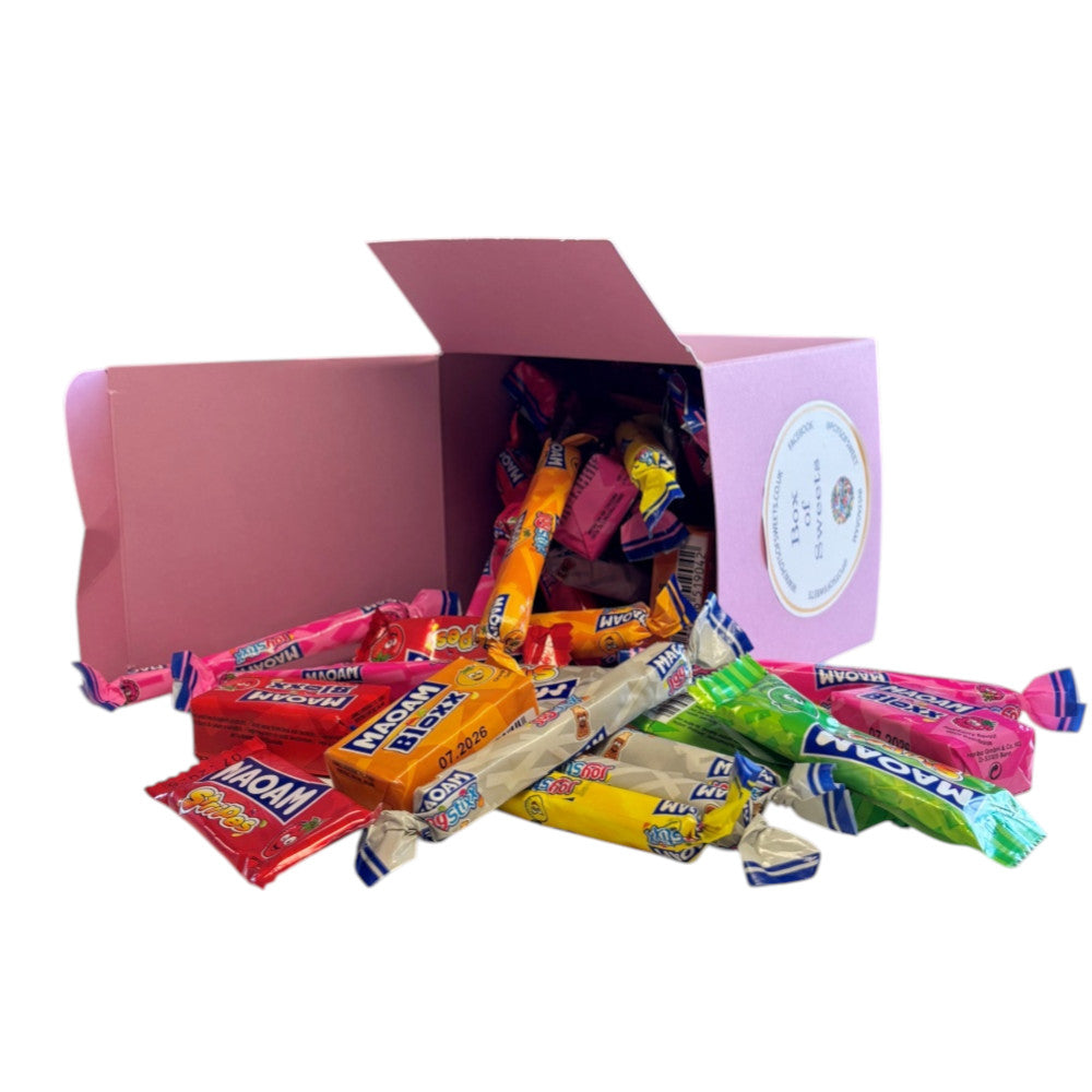 300g Square Box of Maoam Joystix, Bloxs, Strips Fruit Chews Sweets