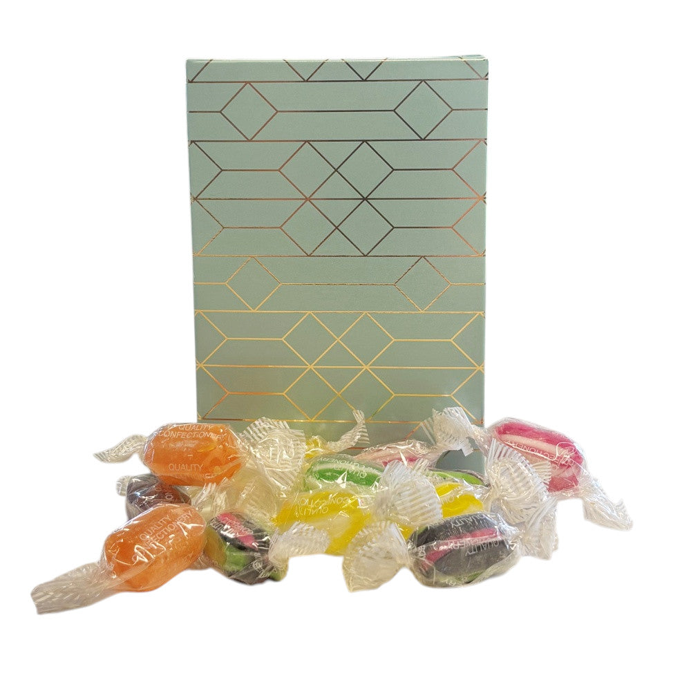 250g Rectangular Box Pattern of Buchanans Winter Mix Hard Boiled Sweets