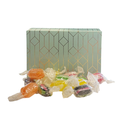 250g Rectangular Box Pattern of Buchanans Winter Mix Hard Boiled Sweets