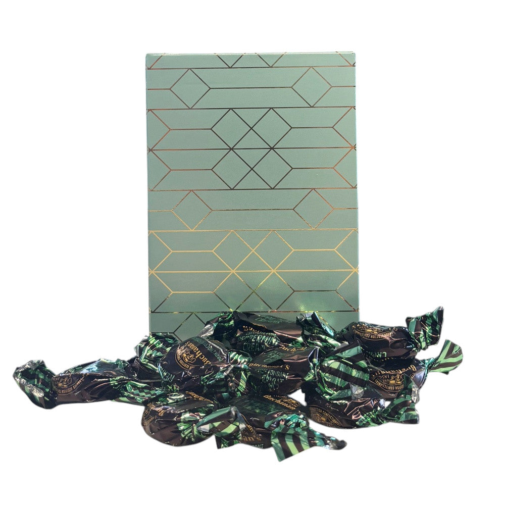 250g Rectangular Patterned Box of Buchanan's Chocolate Peppermint Creams
