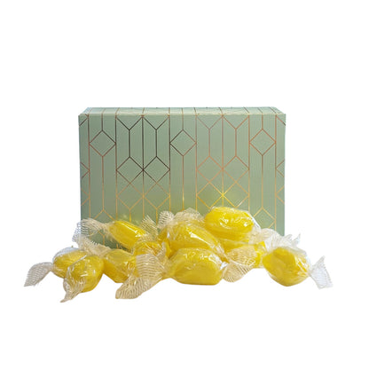 250g Rectangular Patterned Box of Sherbet Lemon Sweets