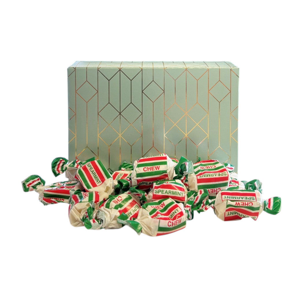 250g Rectangular Patterned Box of Spearmint Chews