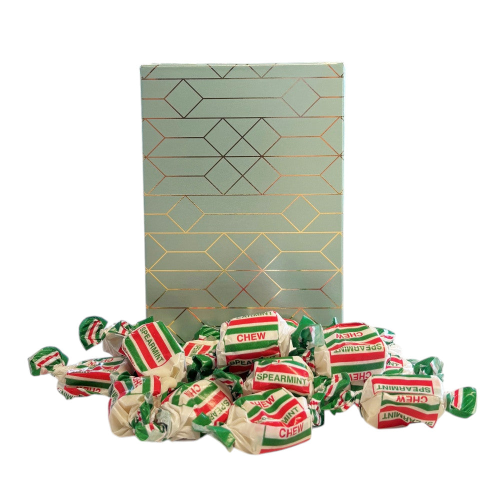 250g Rectangular Patterned Box of Spearmint Chews