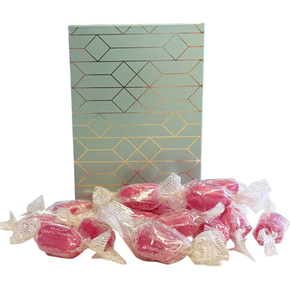 250g Rectangular Patterned Box of Strawberry Sherbets Sweets