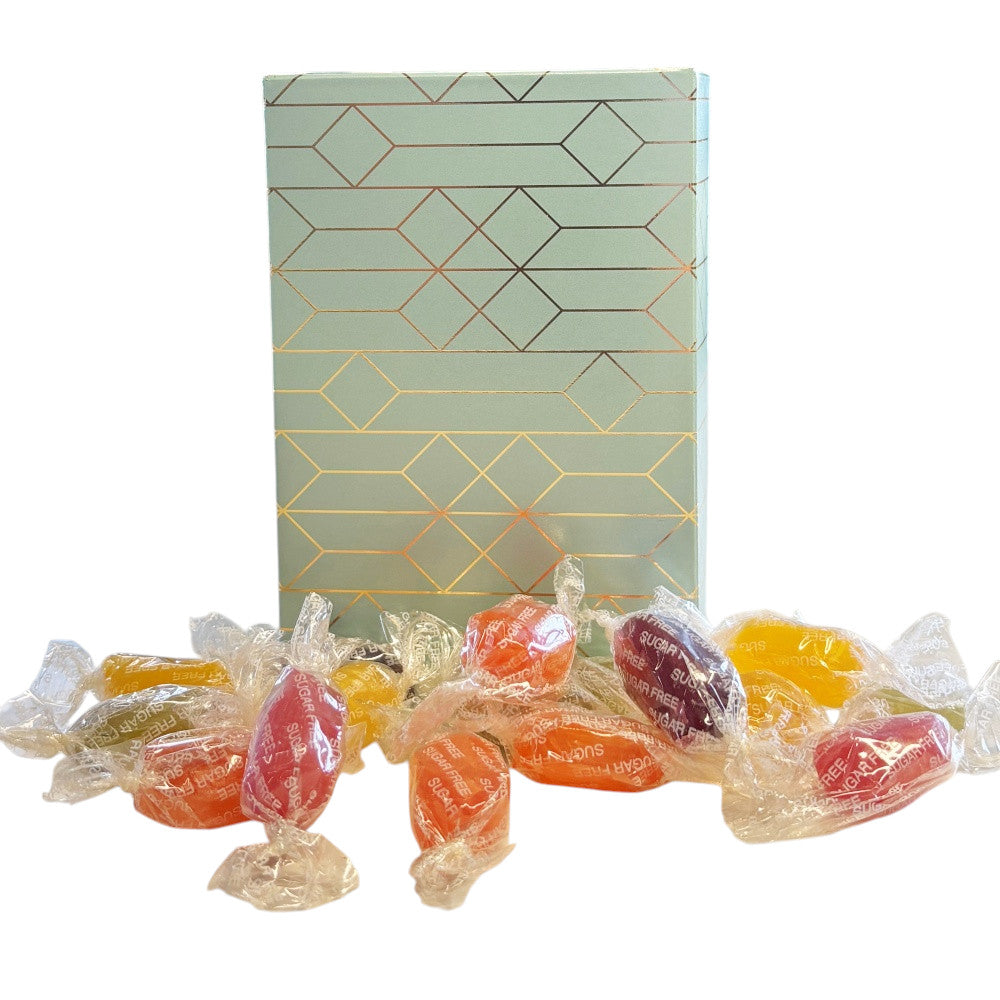 250g Rectangular Box Pattern of Sugar Free Fruit Drops