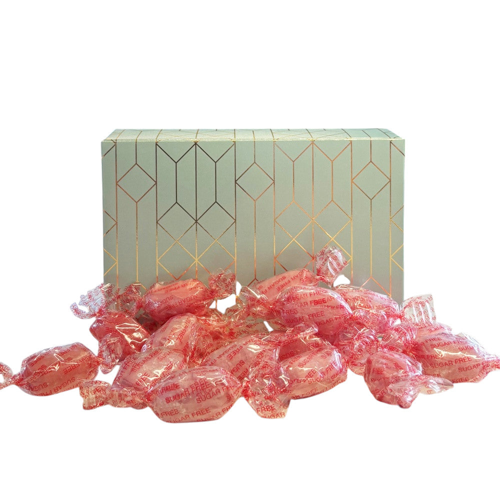 250g Rectangular Box Pattern of Sugar Free Strawberry Sherbets Sweets