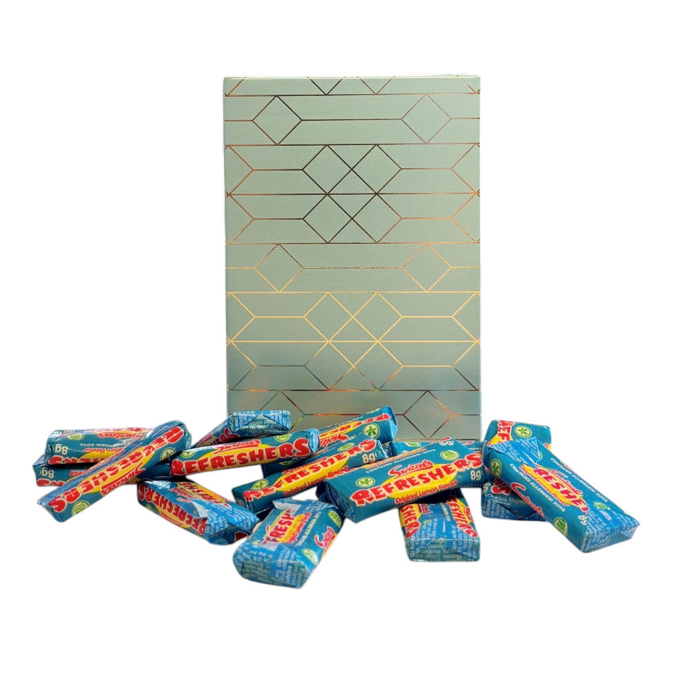 250g Rectangular Patterned Box of Swizzles Refreshers