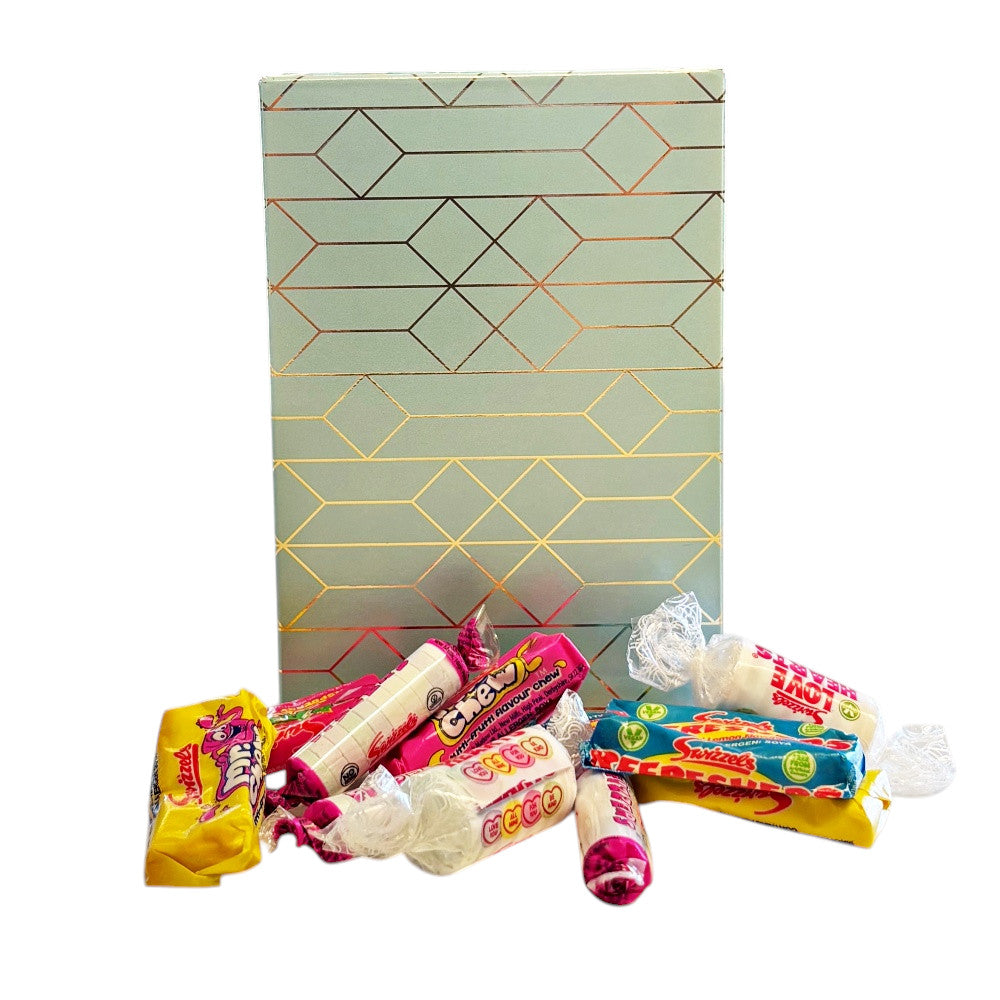 250g Rectangular Box Pattern of Swizzles Retro Sweet Mix