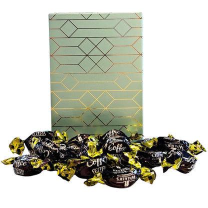250g Rectangular Box Pattern of Walkers Coffee Toffee Sweets