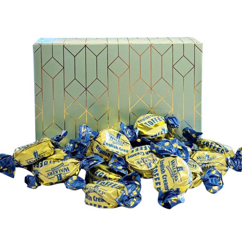 250g Rectangular Box Pattern of Walkers English Creamy Toffee
