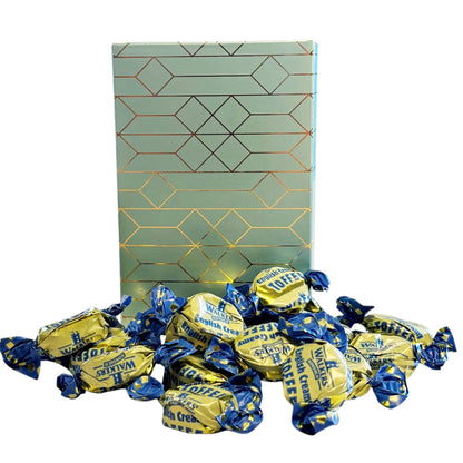 250g Rectangular Box Pattern of Walkers English Creamy Toffee