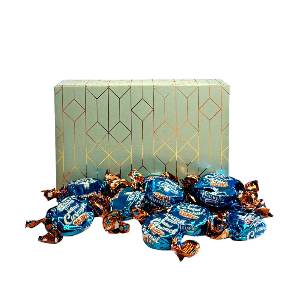 250g Rectangular Box Pattern of Walkers Salted Caramel Toffee