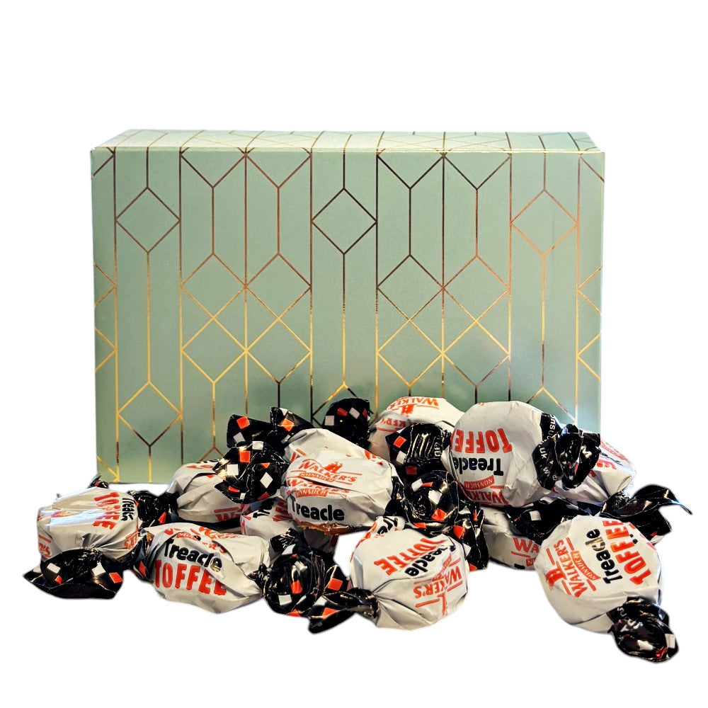250g Rectangular Box Pattern of Walkers Treacle Dabs Toffee