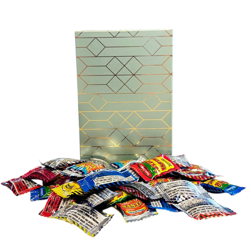 250g Rectangular Box Pattern of Toxic Waste and Nuclear Waste Super Sour Sweet Mix