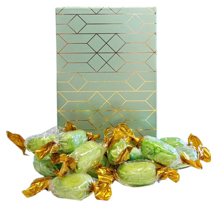 250g Rectangular Box Pattern of Hard Boiled Chocolate Limes Sweets