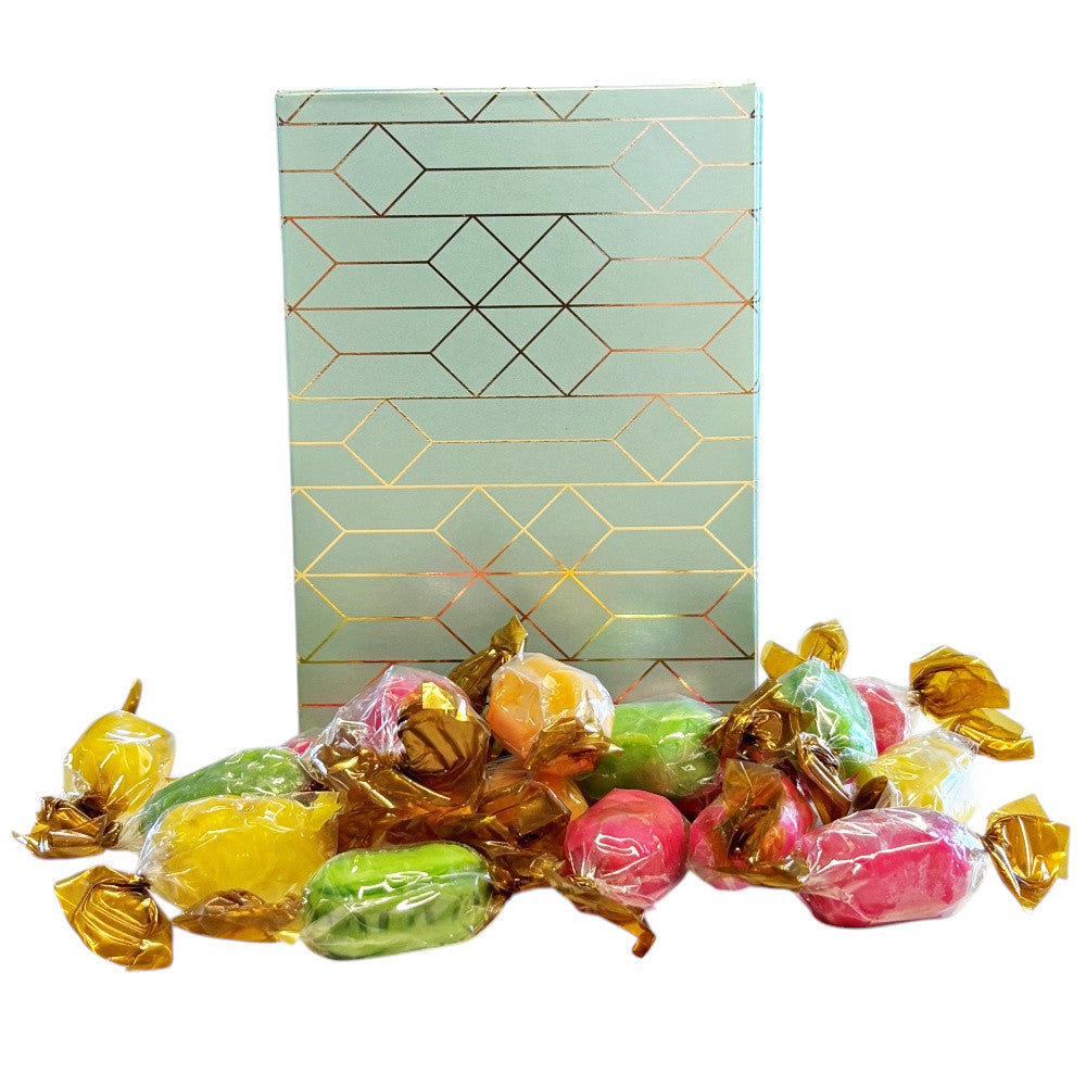 250g Rectangular Pattern Box of Chocolate Fruits Sweets
