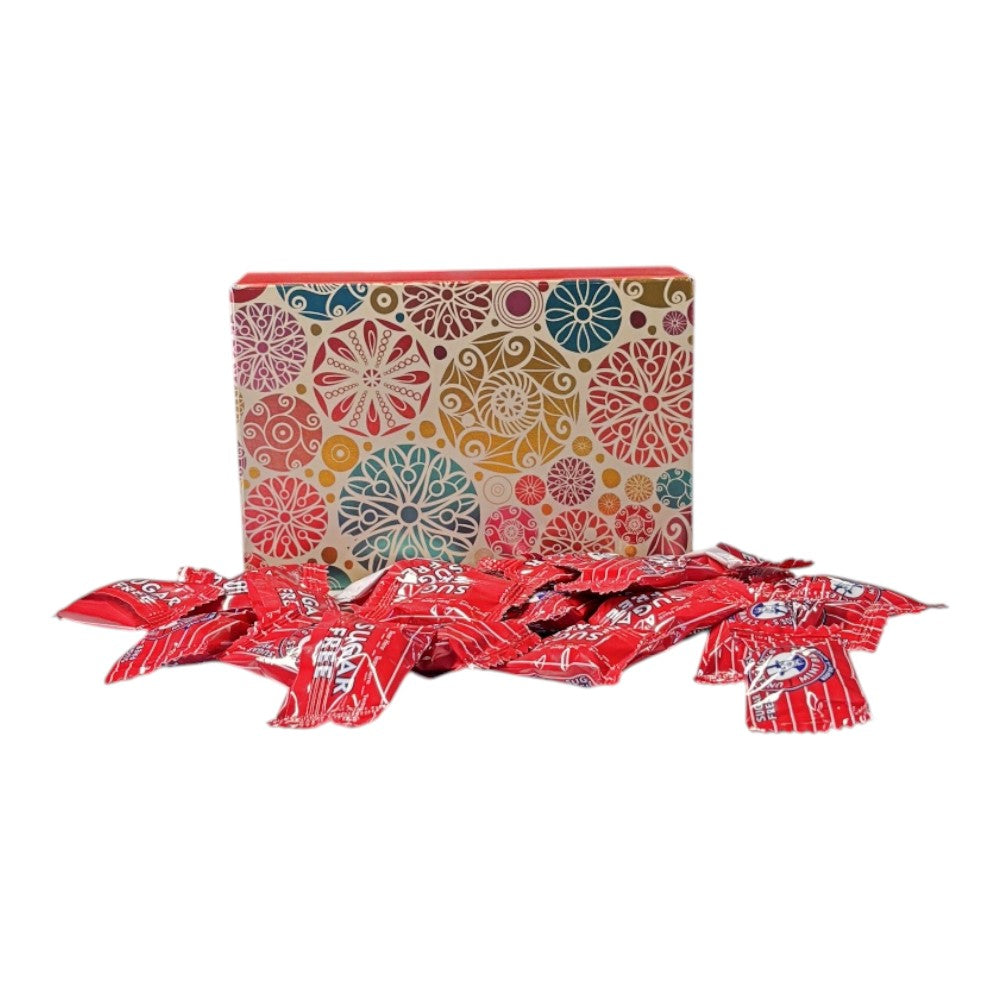 250g Rectangular Patterned Box Pattern of Uncle Joes Sugar Free Mints