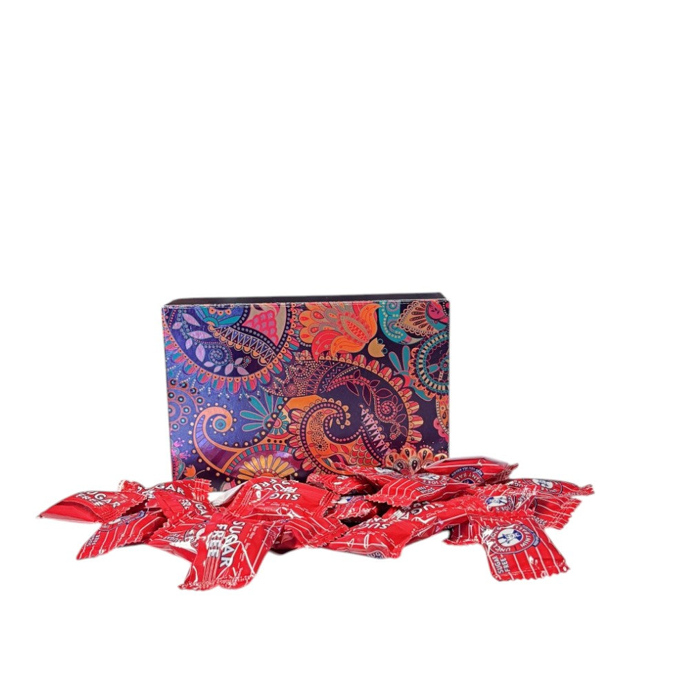 250g Rectangular Patterned Box Pattern of Uncle Joes Sugar Free Mints
