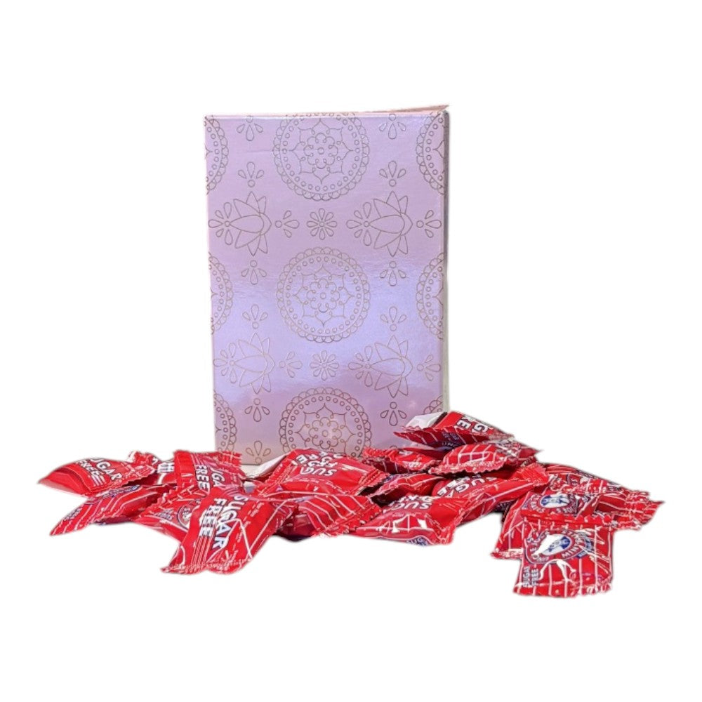 250g Rectangular Patterned Box Pattern of Uncle Joes Sugar Free Mints
