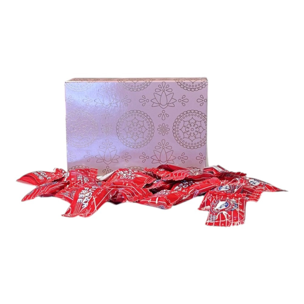 250g Rectangular Patterned Box Pattern of Uncle Joes Sugar Free Mints