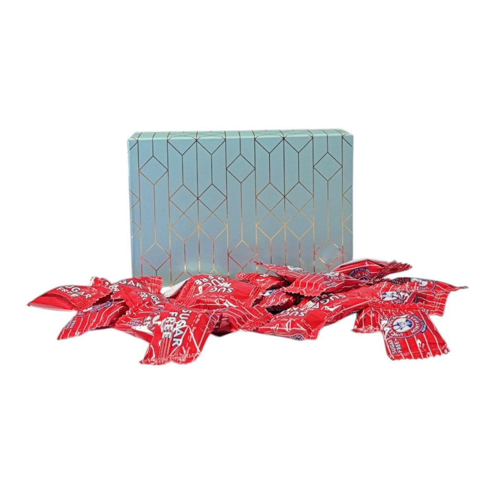250g Rectangular Patterned Box Pattern of Uncle Joes Sugar Free Mints