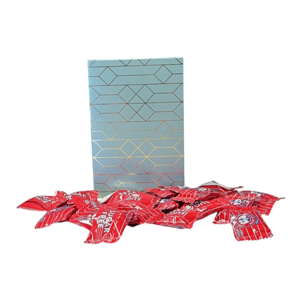 250g Rectangular Patterned Box Pattern of Uncle Joes Sugar Free Mints