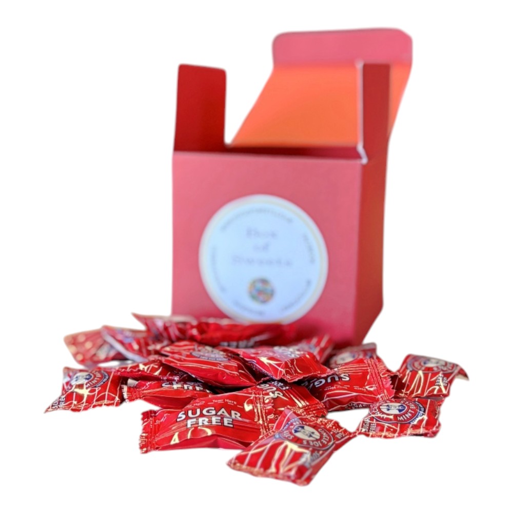 300g Square Coloured Box of Uncle Joes Sugar Free Mints