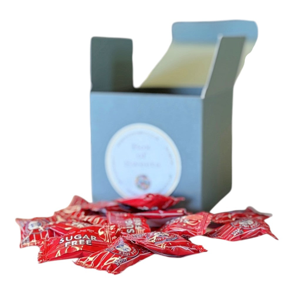 300g Square Coloured Box of Uncle Joes Sugar Free Mints