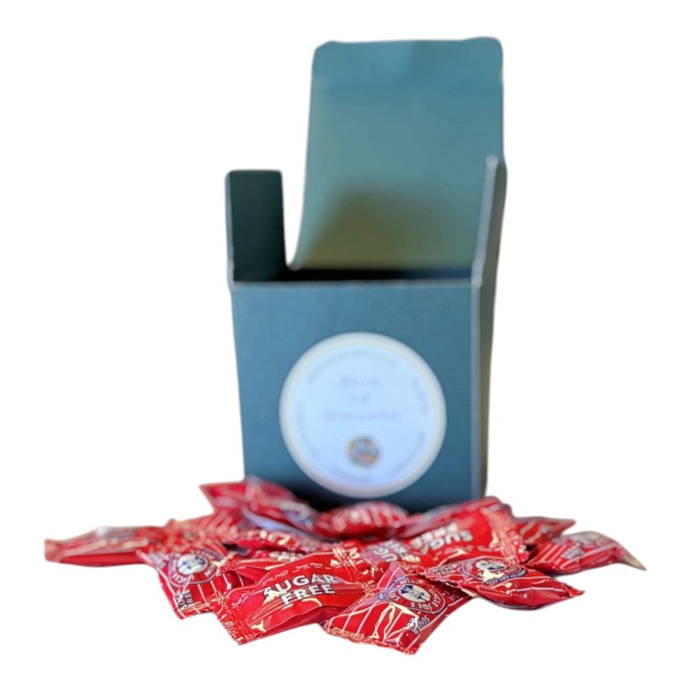 300g Square Coloured Box of Uncle Joes Sugar Free Mints