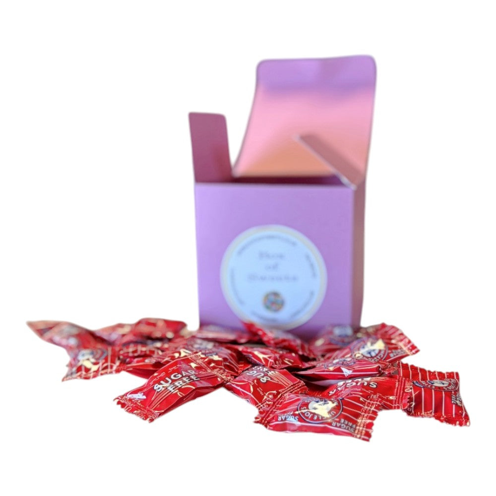 300g Square Coloured Box of Uncle Joes Sugar Free Mints
