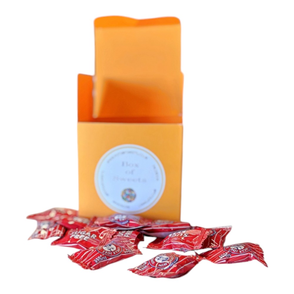 300g Square Coloured Box of Uncle Joes Sugar Free Mints