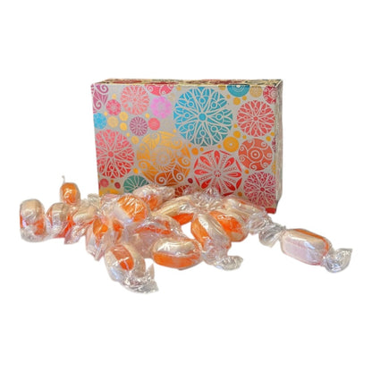 250g Rectangular Patterned Box of Iron Brew Humbugs