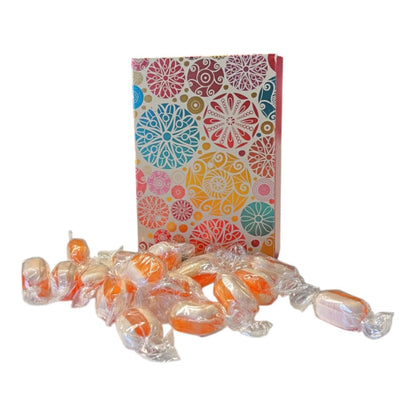 250g Rectangular Patterned Box of Iron Brew Humbugs