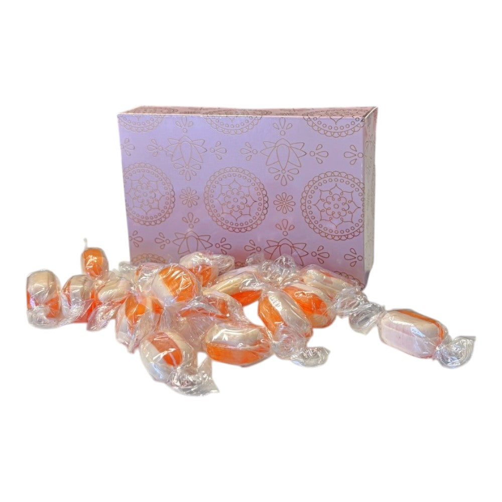 250g Rectangular Patterned Box of Iron Brew Humbugs