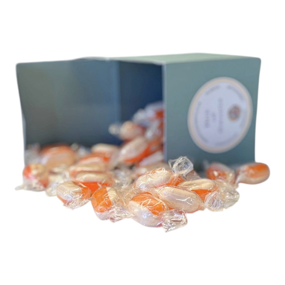 300g Square Coloured Box of Iron Brew Humbugs