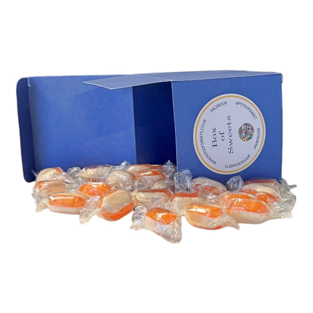 300g Square Coloured Box of Iron Brew Humbugs