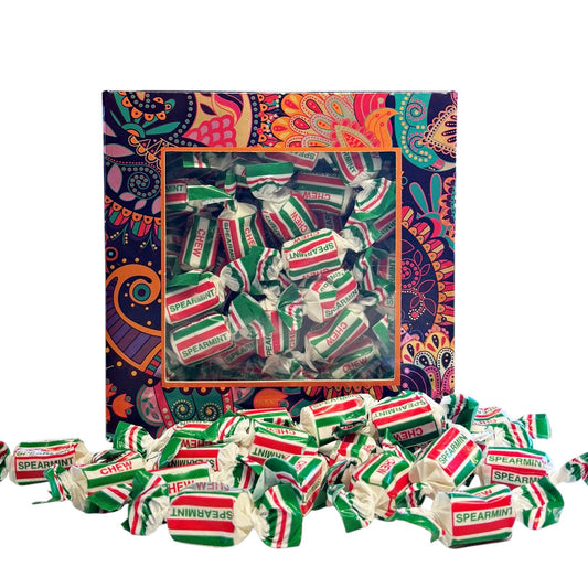 300g Square Window Pattern Box of Spearmint Chews