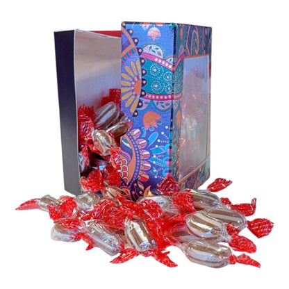 300g Square Window Paisley Pattern Box of Sugar Free Mint Humbugs