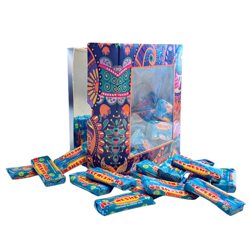 300g Square Window Paisley Pattern Box of Swizzles Refreshers