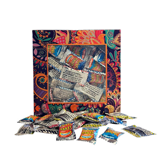 300g Square Window Paisley Pattern Box of Toxic Waste Nuclear Fusion Super Sour Sweets