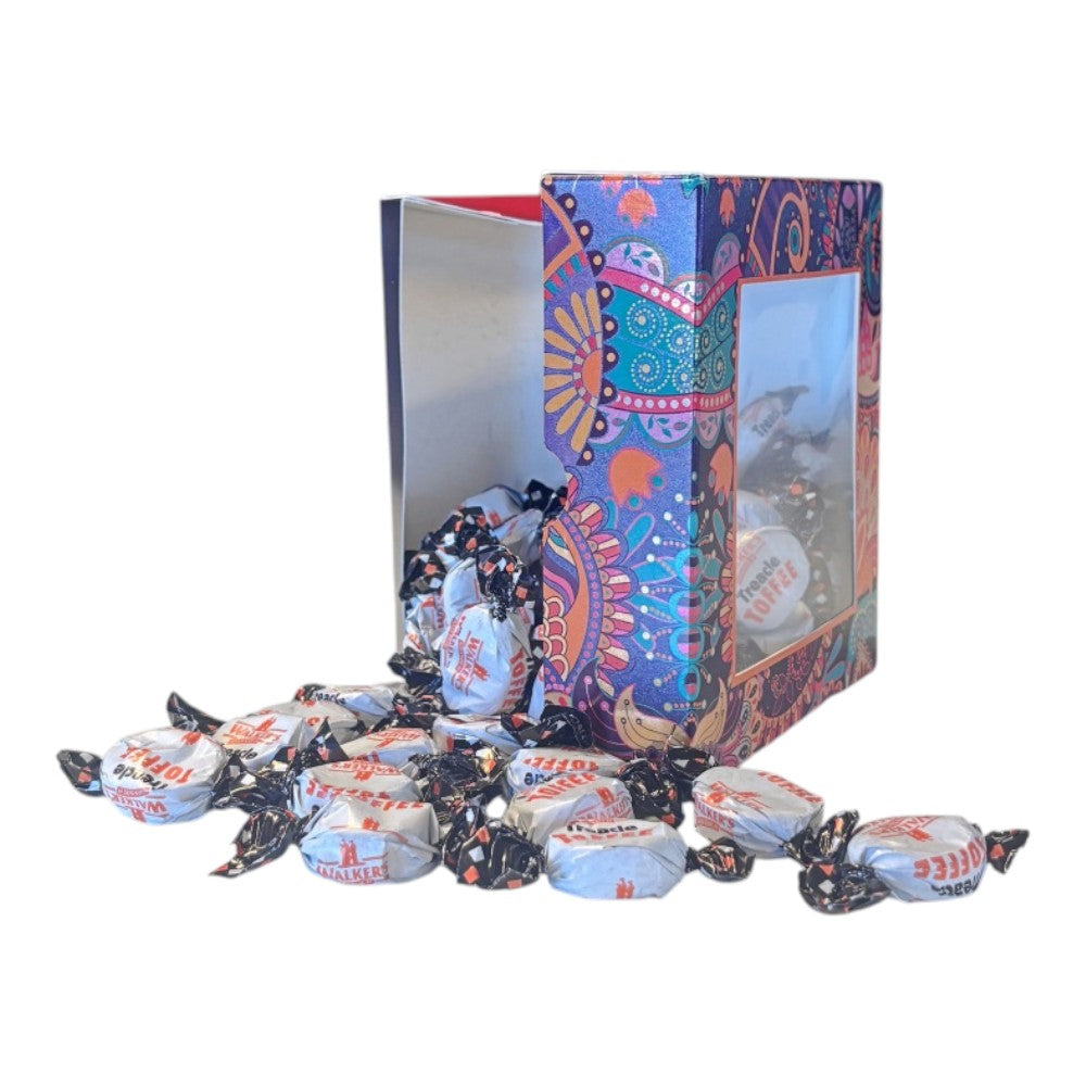 300g Square Window Pattern Box of Walkers Treacle Dabs Toffee