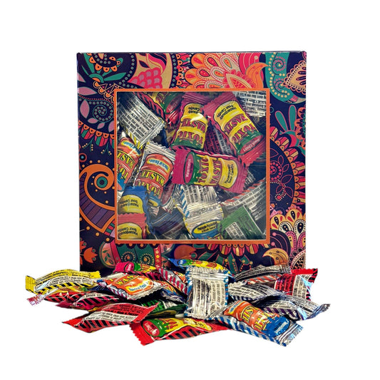 300g Square Window Paisley Pattern Box of Toxic Waste and Nuclear Waste Super Sour Sweet Mix